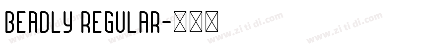 Beadly Regular字体转换